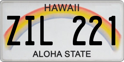 HI license plate ZIL221