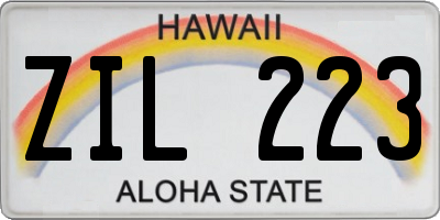 HI license plate ZIL223