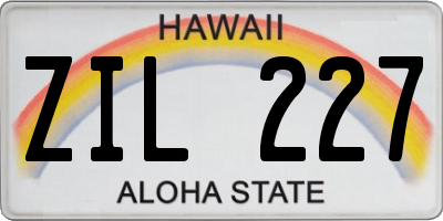 HI license plate ZIL227