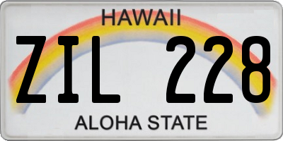HI license plate ZIL228