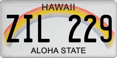 HI license plate ZIL229