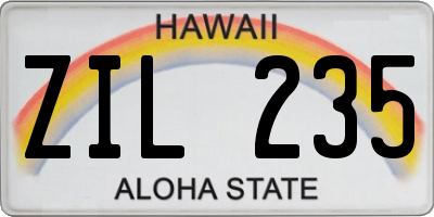 HI license plate ZIL235