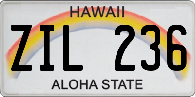 HI license plate ZIL236