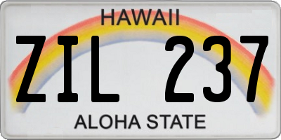 HI license plate ZIL237