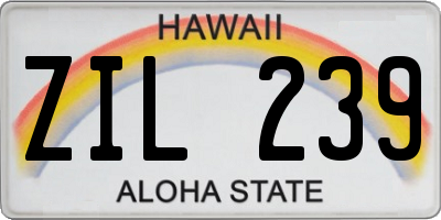HI license plate ZIL239