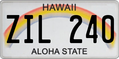 HI license plate ZIL240