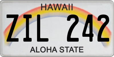 HI license plate ZIL242