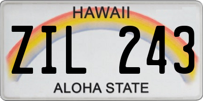 HI license plate ZIL243