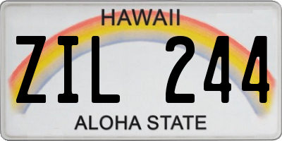 HI license plate ZIL244