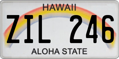 HI license plate ZIL246
