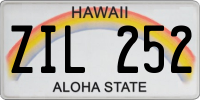 HI license plate ZIL252
