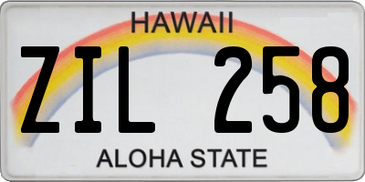 HI license plate ZIL258