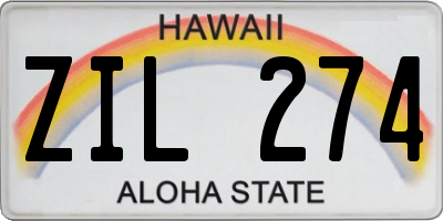 HI license plate ZIL274