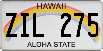 HI license plate ZIL275