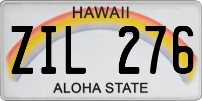 HI license plate ZIL276