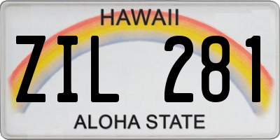 HI license plate ZIL281
