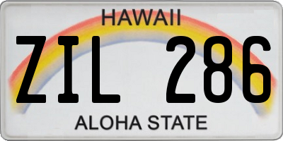 HI license plate ZIL286