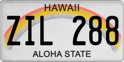 HI license plate ZIL288