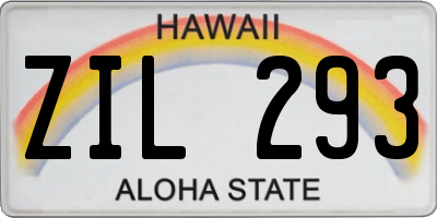 HI license plate ZIL293