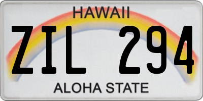 HI license plate ZIL294