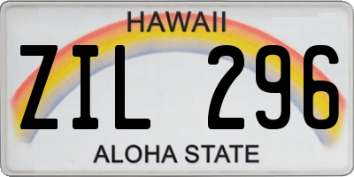 HI license plate ZIL296