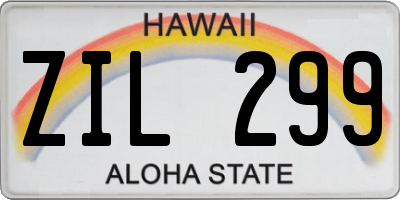 HI license plate ZIL299