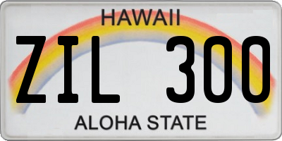HI license plate ZIL300