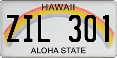 HI license plate ZIL301