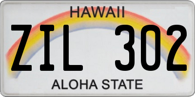 HI license plate ZIL302