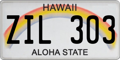 HI license plate ZIL303