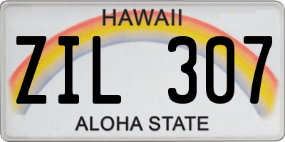 HI license plate ZIL307