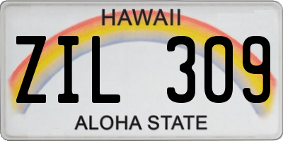 HI license plate ZIL309