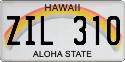 HI license plate ZIL310