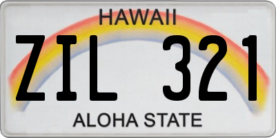 HI license plate ZIL321