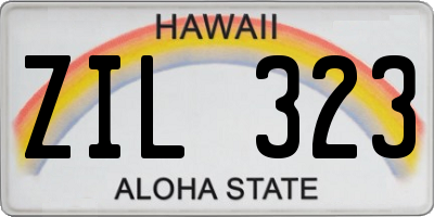 HI license plate ZIL323