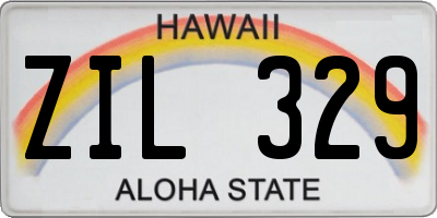 HI license plate ZIL329