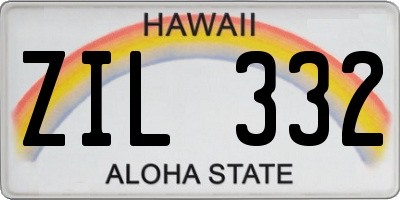 HI license plate ZIL332