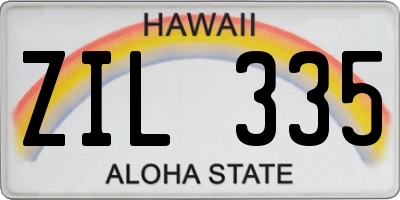 HI license plate ZIL335
