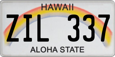 HI license plate ZIL337