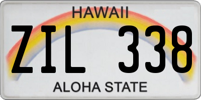 HI license plate ZIL338