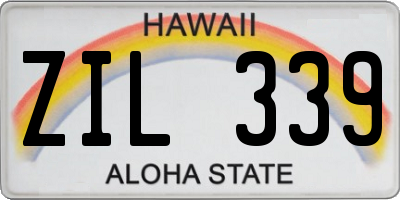 HI license plate ZIL339