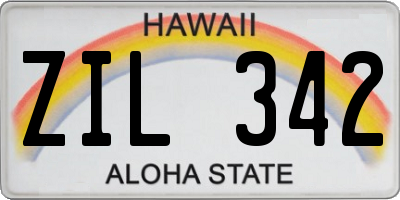 HI license plate ZIL342