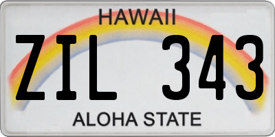 HI license plate ZIL343
