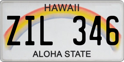 HI license plate ZIL346