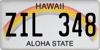 HI license plate ZIL348