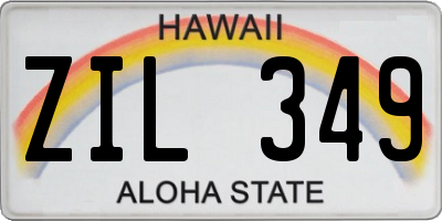 HI license plate ZIL349