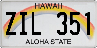 HI license plate ZIL351