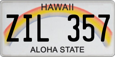 HI license plate ZIL357