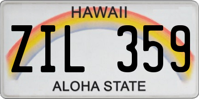 HI license plate ZIL359
