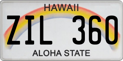 HI license plate ZIL360